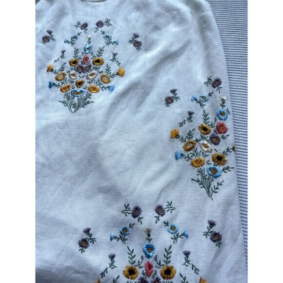 NEW Free People Wildflower Embroidered Mini Dress - Picture 7 of 7